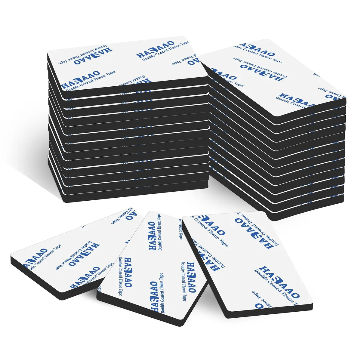 Rectangular white foam pads on sheets, 60 pieces, 3mm thick