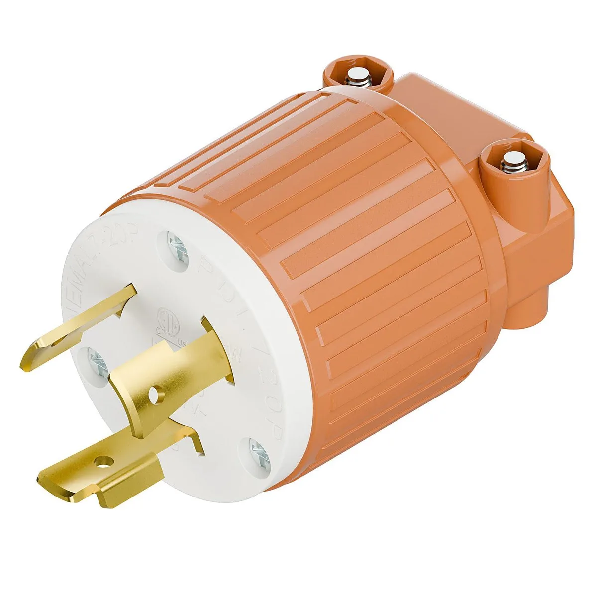 LORDWORLD LORDWORLD NEMA L7-20P 20A 277V Locking Plug Orange — product photo