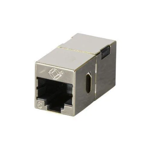 Black Box Corporation Black Box FM608 Cat6 Shielded Straight-Pin Coupler Silver — product photo
