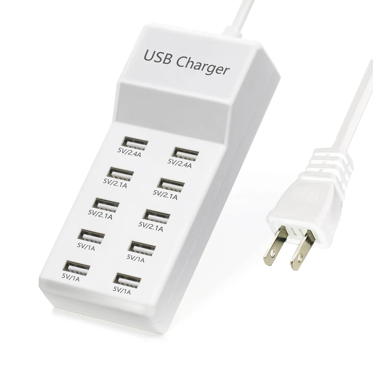 KEHIPI KEHIPI YC-A10 50W 10-Port USB Charger White — product photo