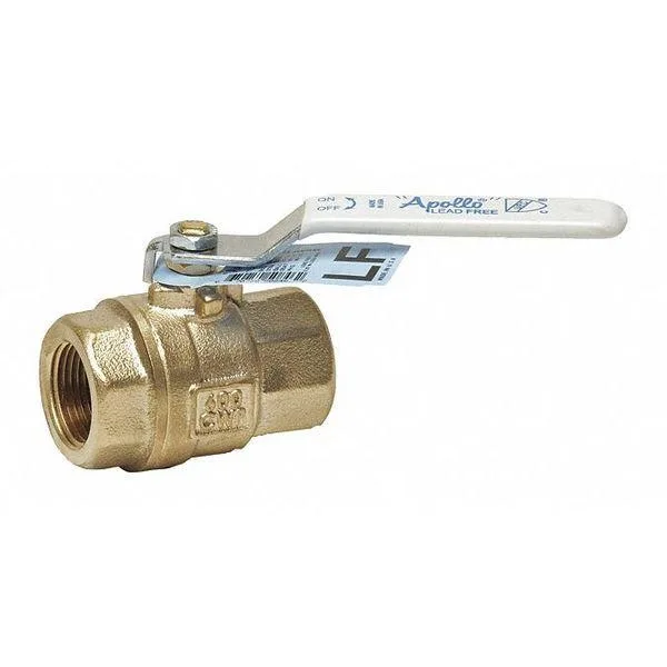 Bronze two-piece ball valve with lever handle and vinyl grip