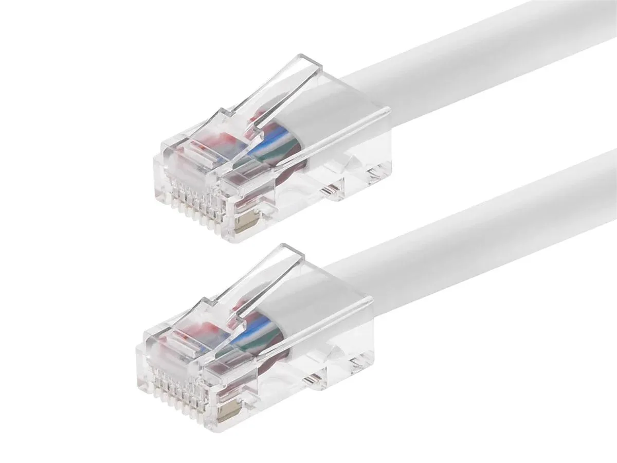 Monoprice Inc. Monoprice 114304 Cat6 network ethernet cable .5 ft White 24AWG 550MHz UTP Zeroboot — product photo