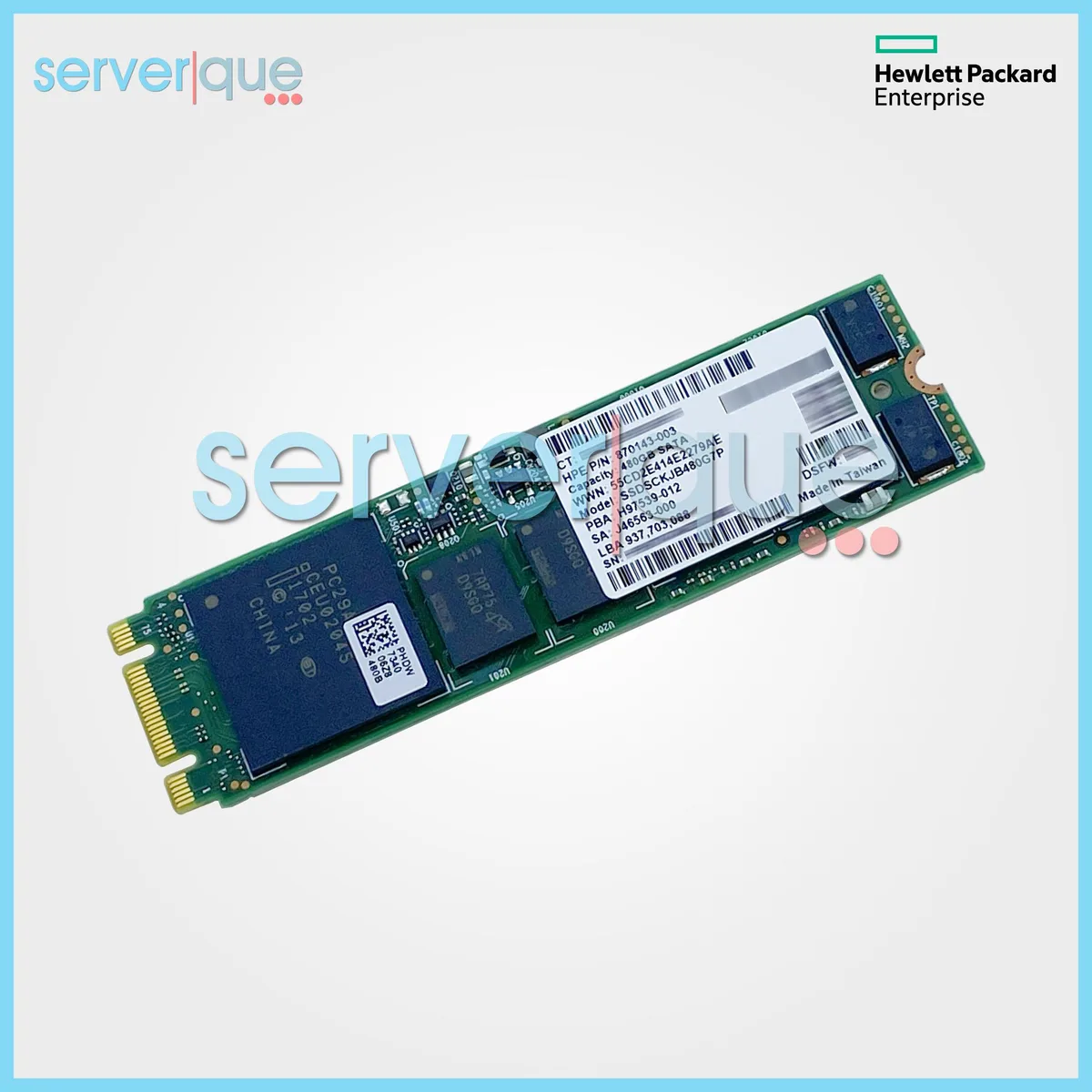HPE HPE 480GB Read Intensive SATA M.2 2280 Internal SSD 880877-B21 — product photo