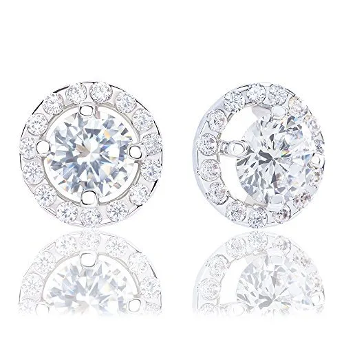 ORROUS &amp; CO ORROUS &amp; CO 18k Gold Plated Cubic Zirconia Halo Stud Earrings 2.25ct — product photo