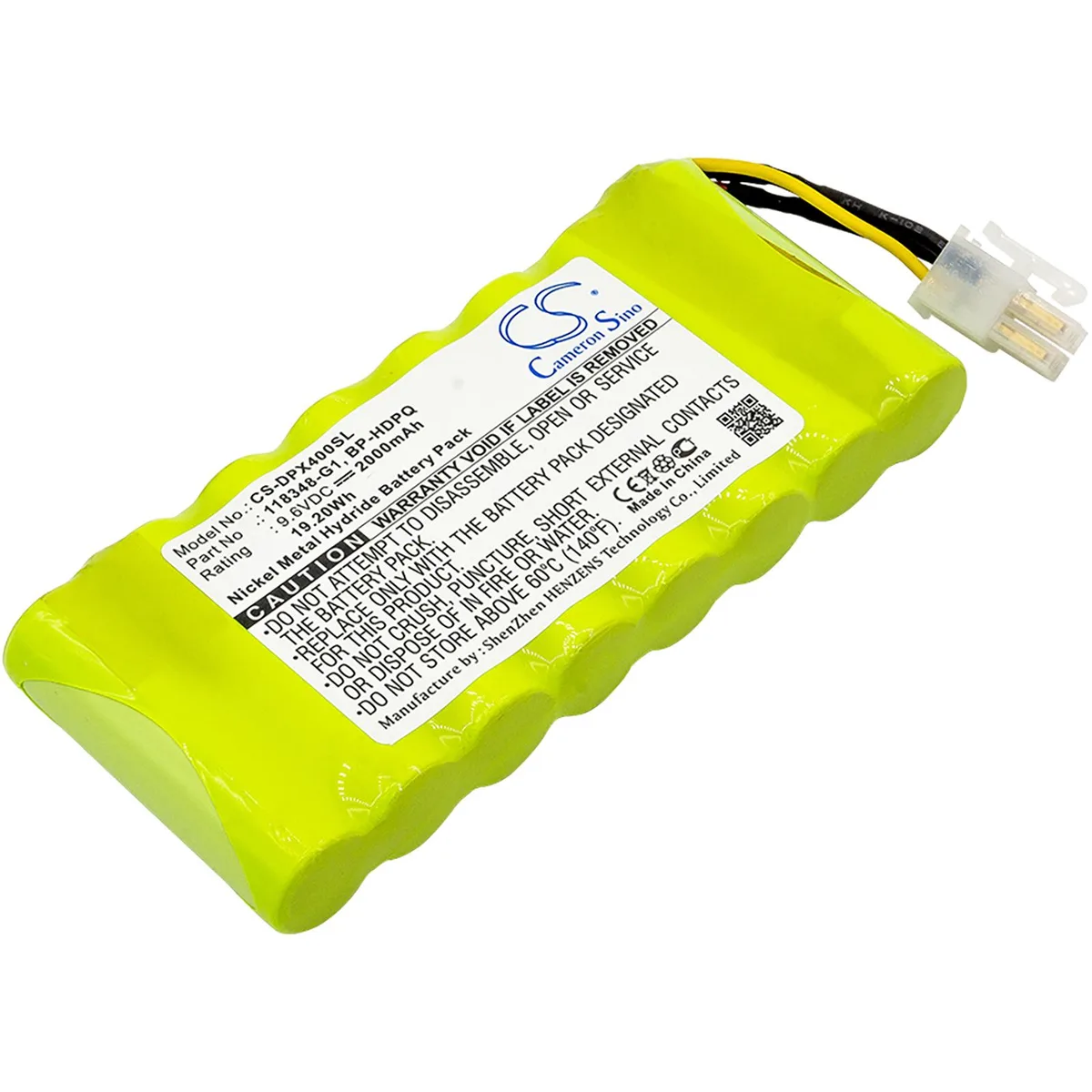 Centenex Electronics Centenex Electronics DS-CS-DPX400SL GPS Battery 9.6V 2000mAh Ni-MH Green — product photo