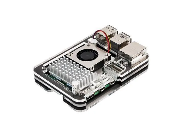 LORDWORLD LORDWORLD Raspberry Pi 5 Active Cooler &amp; Acrylic Case 8000 RPM — product photo