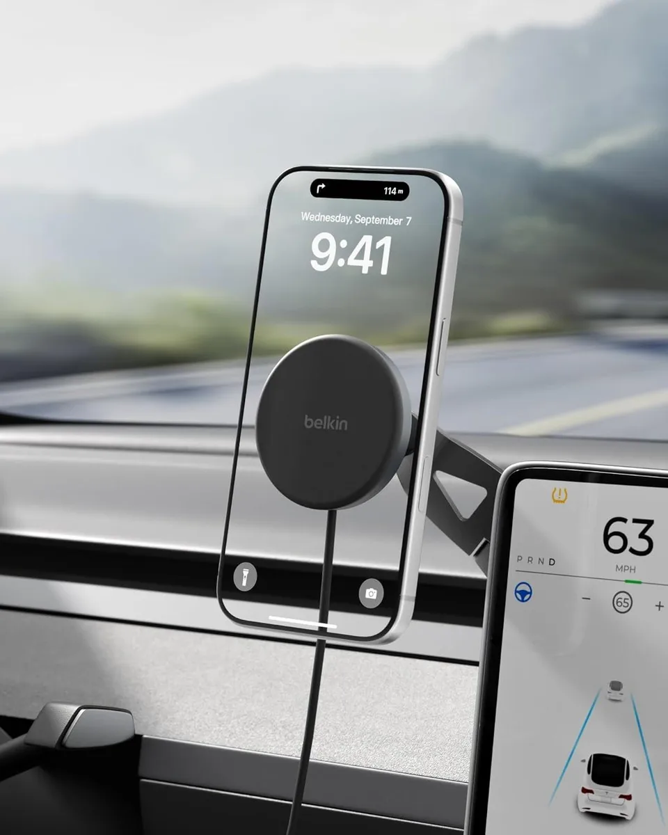 Hamzan Hamzan Magnetic Wireless Car Mount Qi2 27W 3.3ft USB-C Cable — product photo