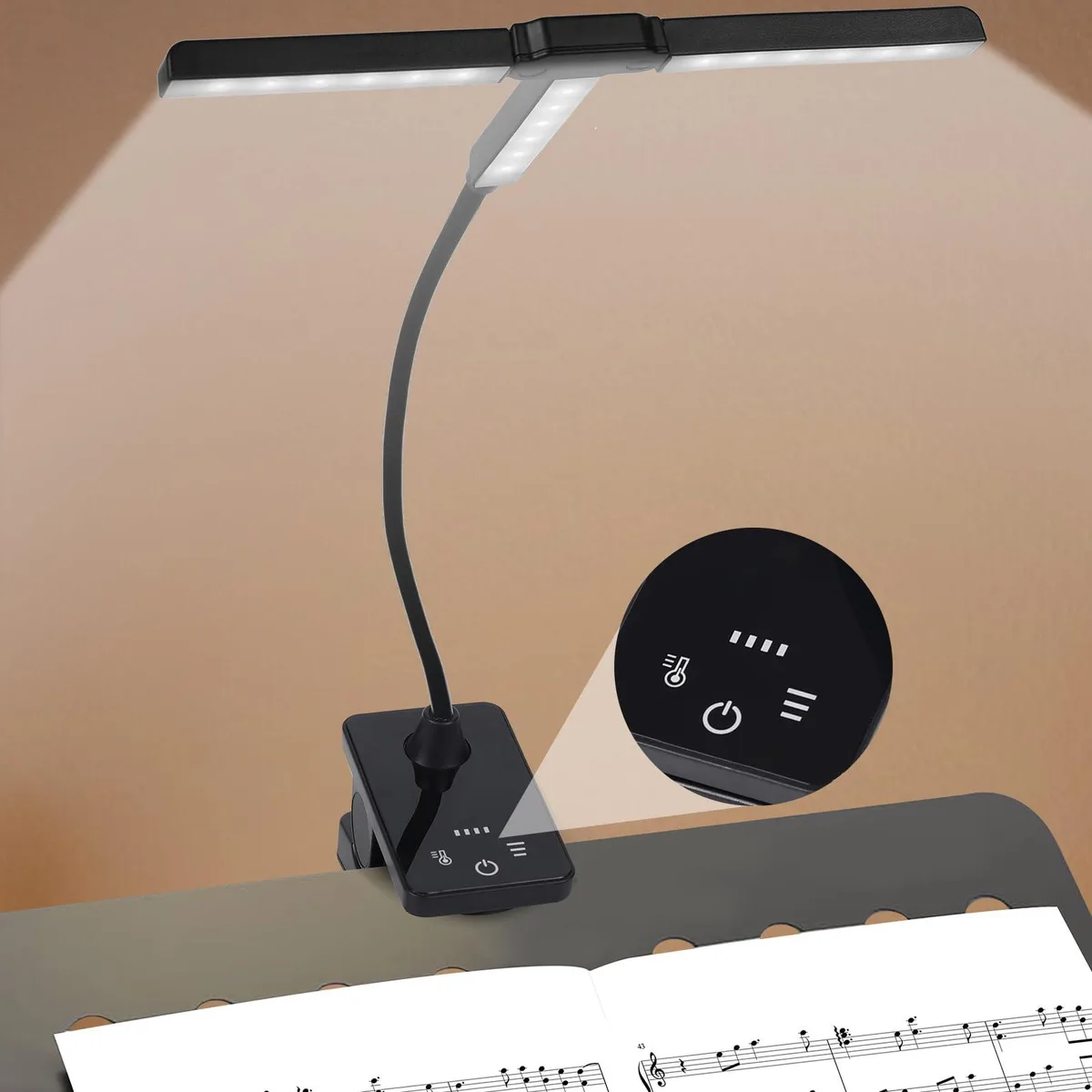  Javik Music Stand Light Black 51 LED 1000mAh 32h 12 Modes 360° Gooseneck — product photo