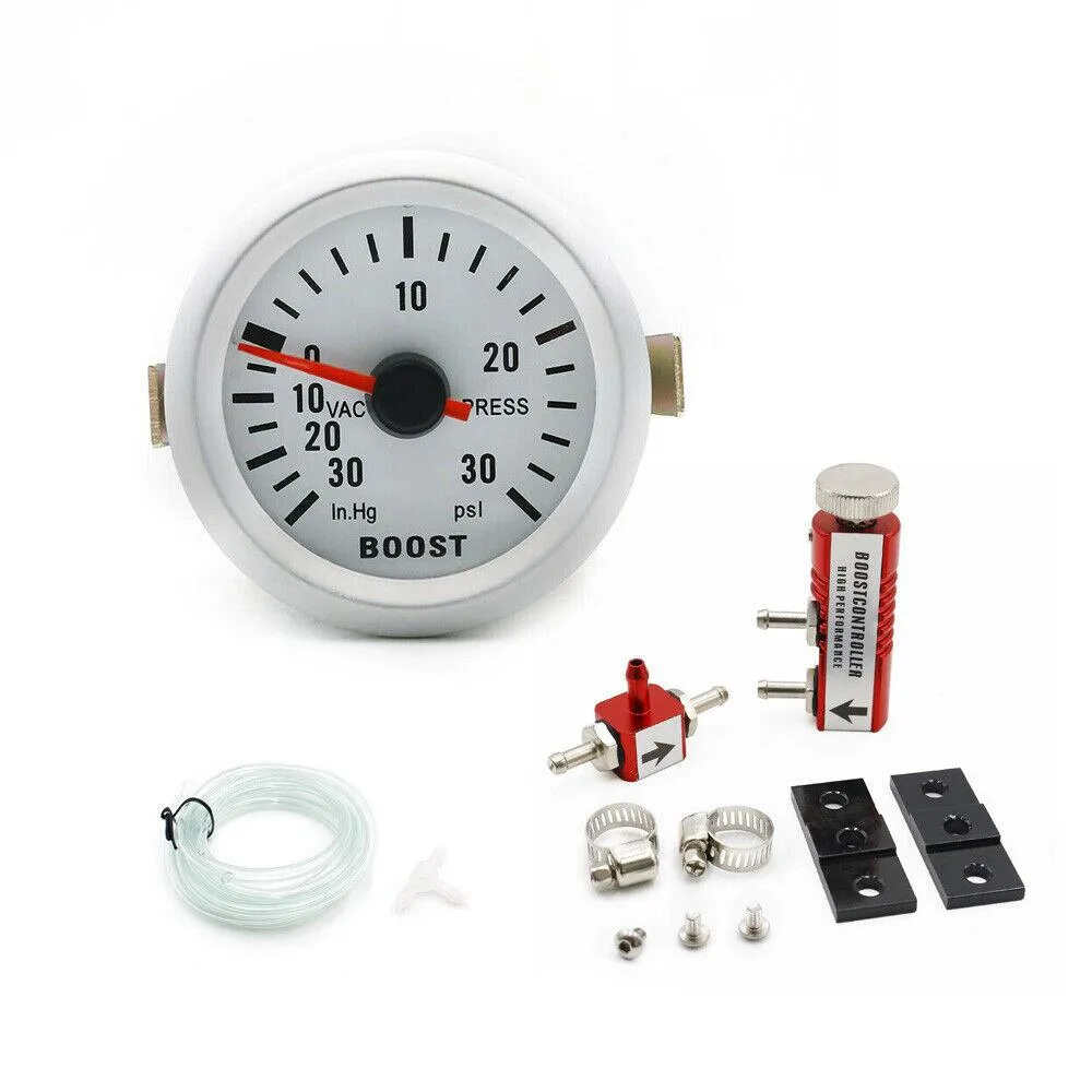 Dyno Racing Dyno Racing 2" 52mm Boost Gauge Kit 30 PSI Blue LED Red Controller — product photo