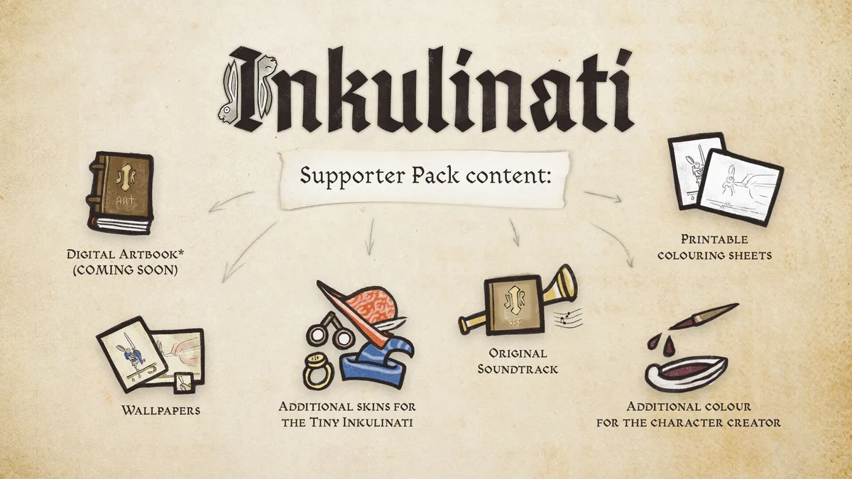 Daedalic Entertainment Daedalic Entertainment 75249 Inkulinati Supporter Pack downloadable game — product photo