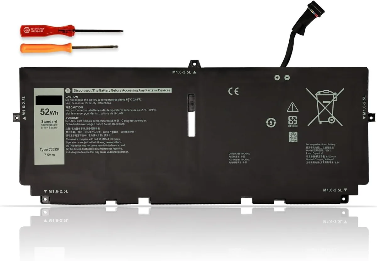 LXHY LXHY 722KK 7.6V 52Wh laptop battery for Dell XPS 13 9300 9310 9380 — product photo