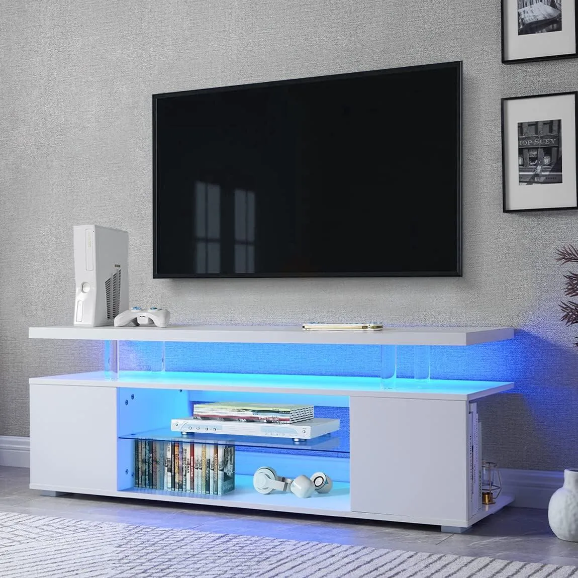 tuphen tuphen TV Stand 60 Inch White Home Entertainment — product photo