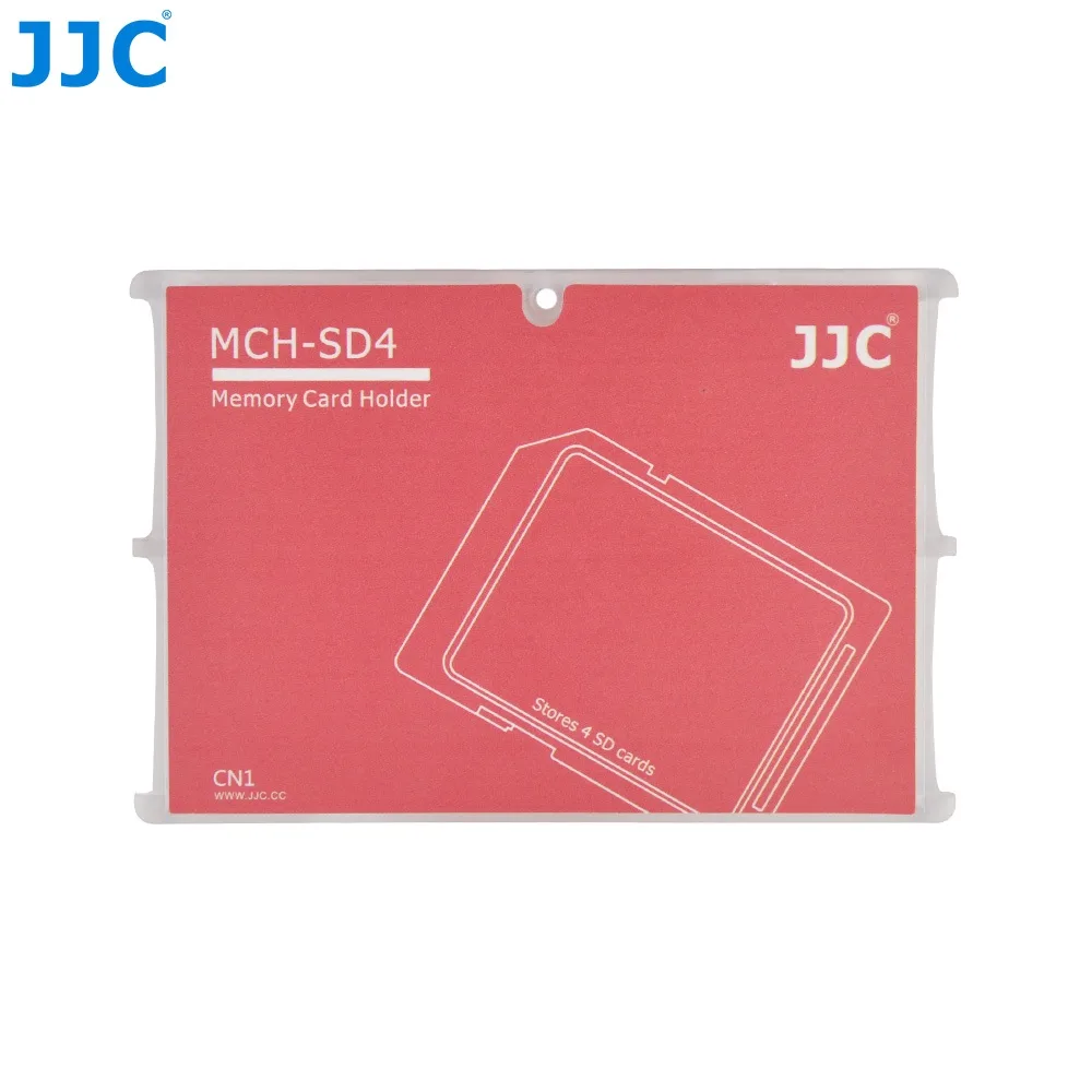 JJC Photography Equipment JJC Photography Equipment MCH-SD4CN memory card case for 4 SD cards red — product photo