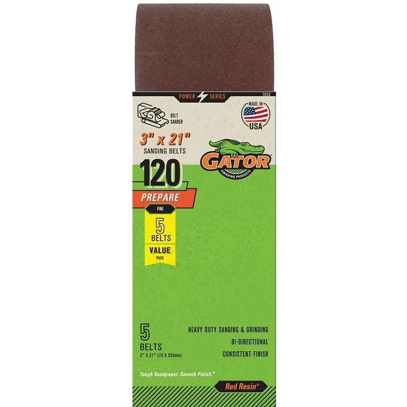 Ali Indistries Inc Ali Industries 7010 3x21 120-Grit Aluminum Oxide Belt 5-Pack — product photo