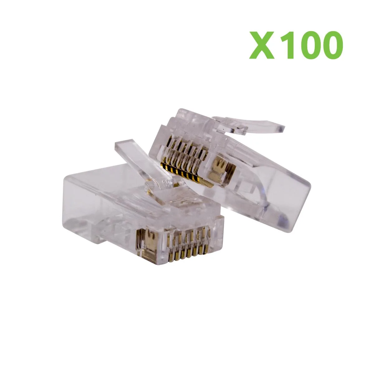 NavePoint NavePoint CAT5e RJ45 Ethernet Coupler plugs 100-pack network ethernet cable — product photo