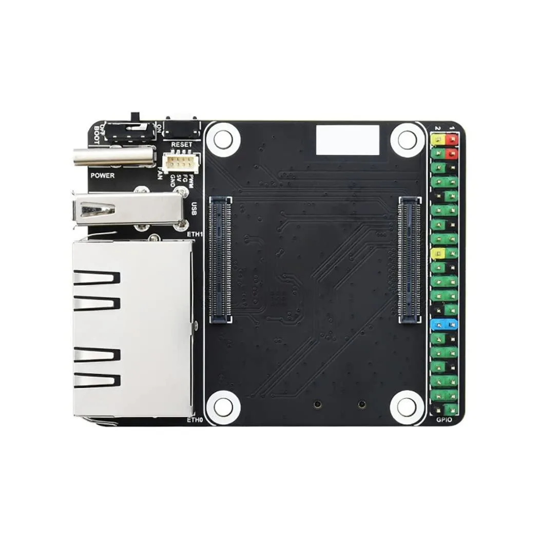 LORDWORLD LORDWORLD Mini Dual Gigabit Ethernet Base Board for Raspberry Pi CM4 40PIN GPIO — product photo