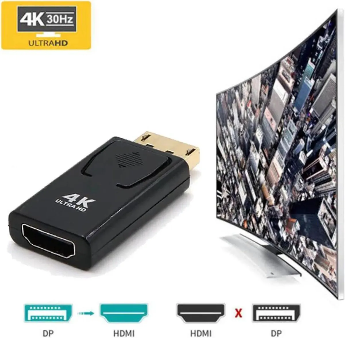 Vszerda Vszerda DisplayPort Male to HDMI Female Adapter Black 5-Pack — product photo