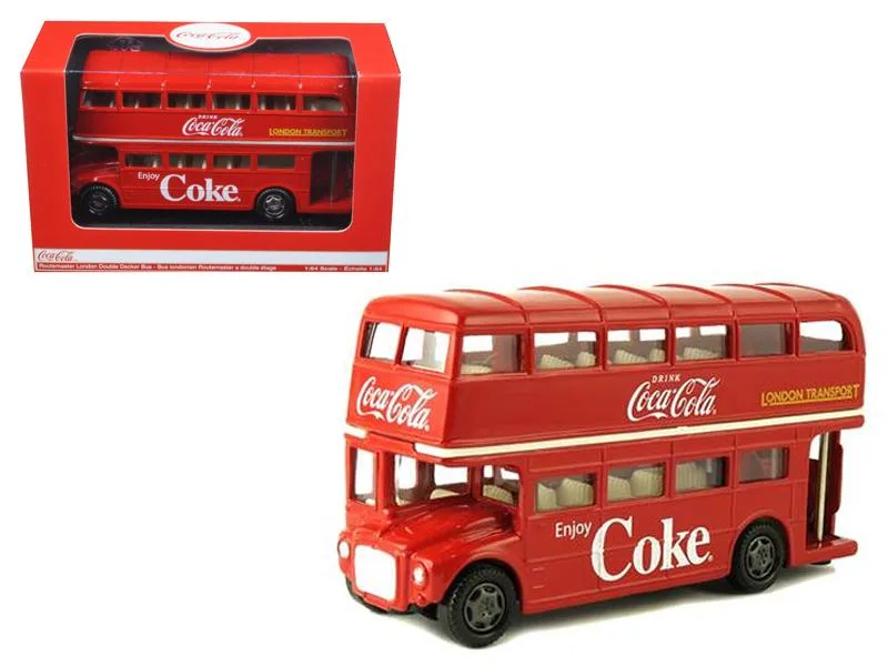 Motorcity Classics Motorcity Classics 1960 Routemaster London Double Decker Bus Red Coca-Cola 1/64 Diecast Vehicle — product photo