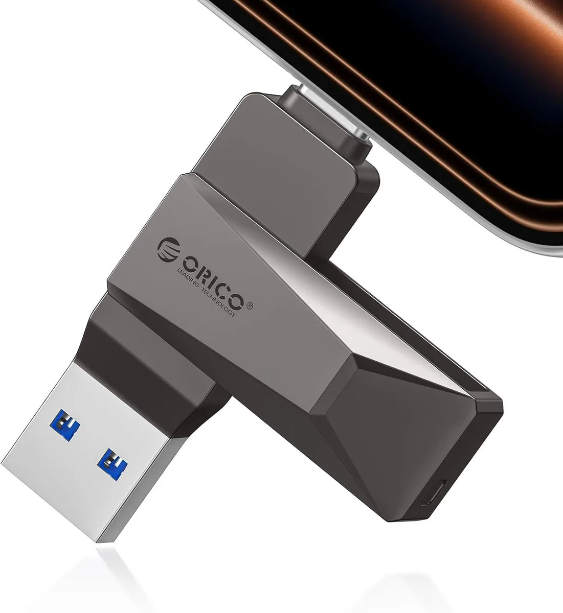 Orico Orico CB05 128GB USB 3.0 Dual Connector Flash Drive Grey — product photo