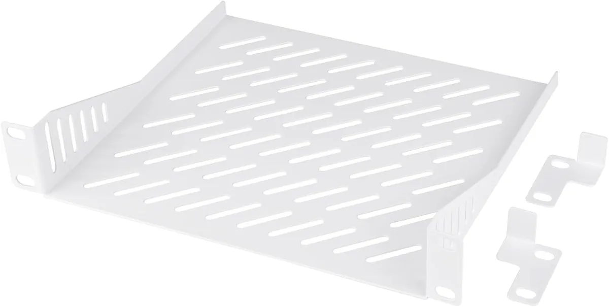 TAURKENAM TAURKENAM 1U Server Rack Shelf 10 Inch 7.87" Depth White — product photo