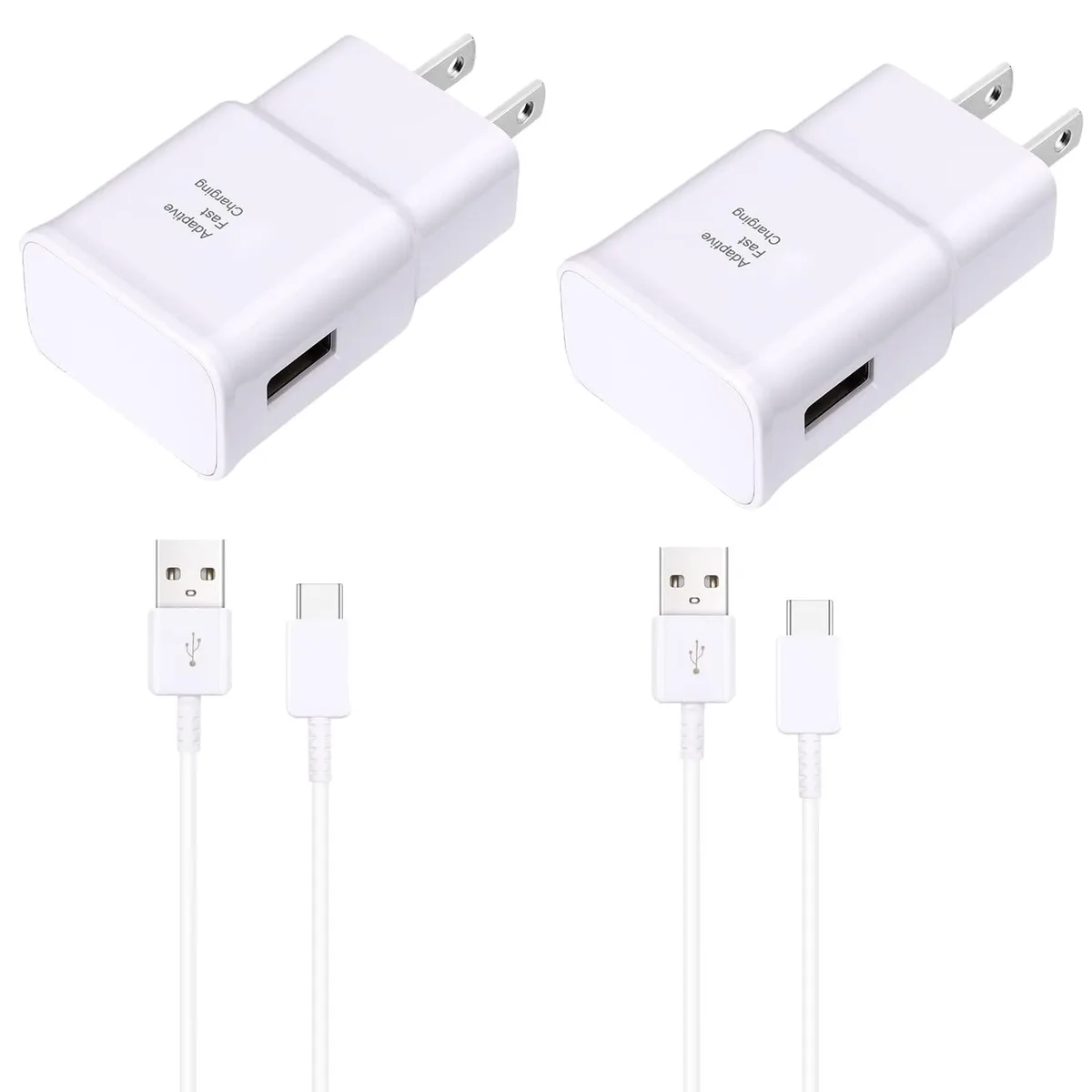 KEHIPI KEHIPI 15W Dual USB-C Fast Charger Kit 10ft White — product photo