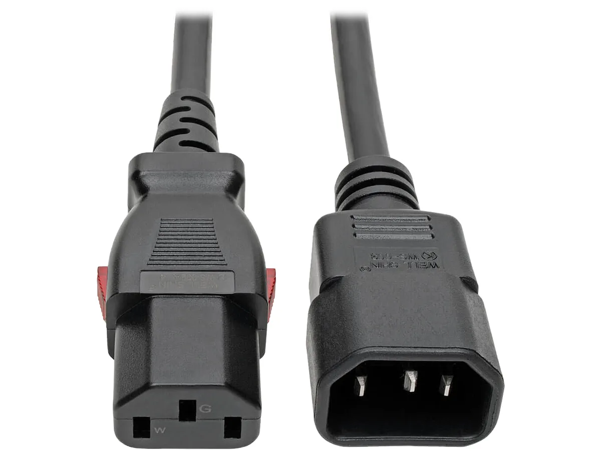 Tripp Lite Tripp Lite P004-L02 Power Extension Cord C14 to Locking C13 18 AWG 10A 2ft — product photo