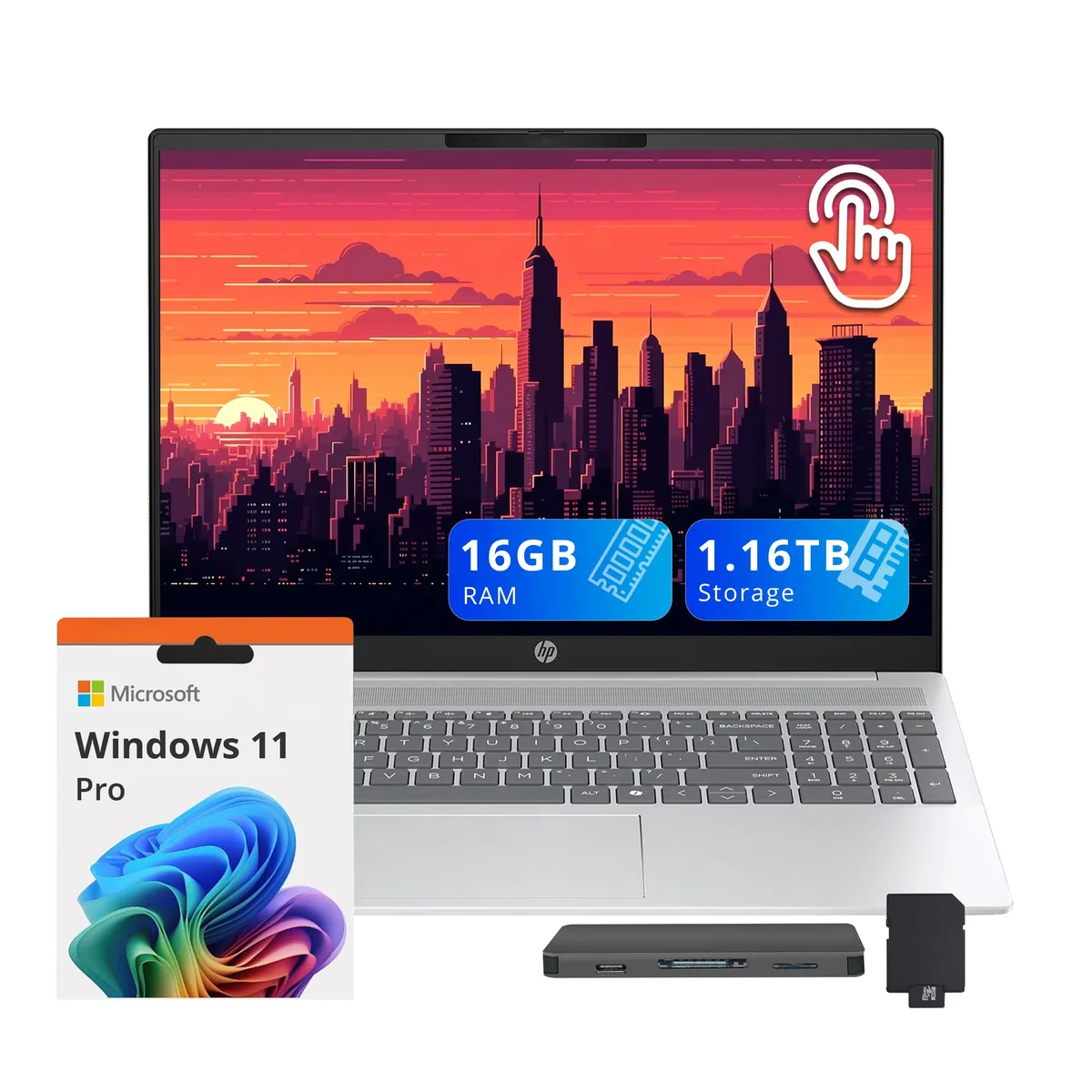 HP HP OmniBook 5 16" Touchscreen Business Laptop Intel Core Ultra 5 225U 16GB 1.16TB Silver — product photo