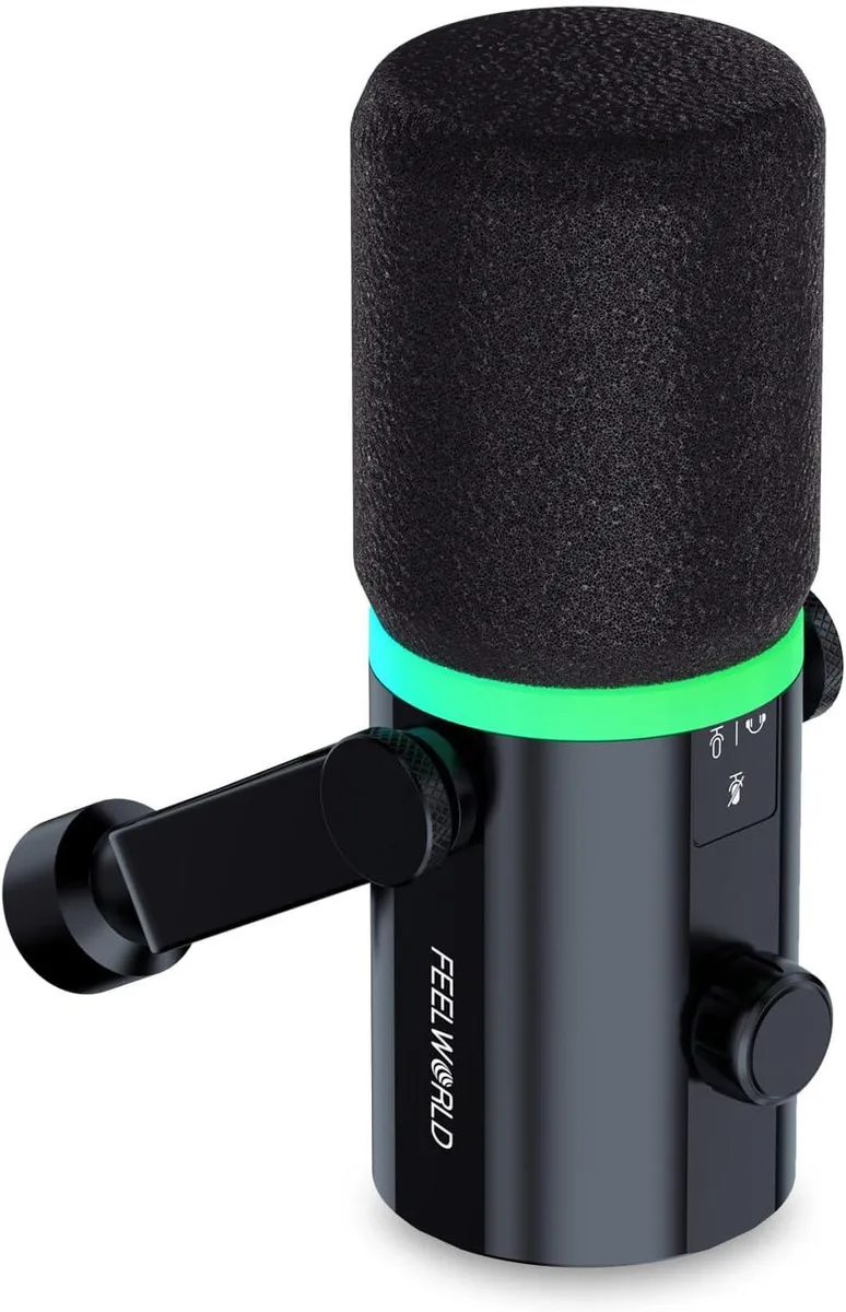 Feelworld Feelworld PM1-XS Dynamic Microphone XLR/USB RGB Cardioid 50Hz-14kHz — product photo