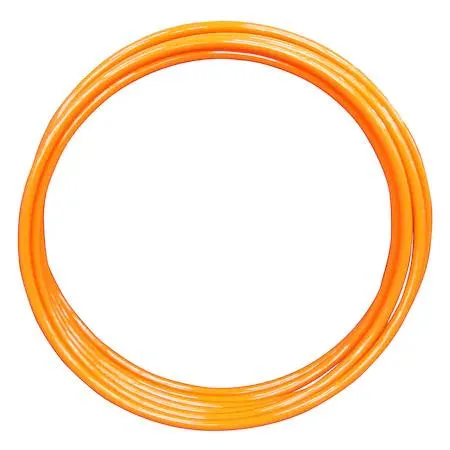 Coiled orange PEX tubing with oxygen barrier