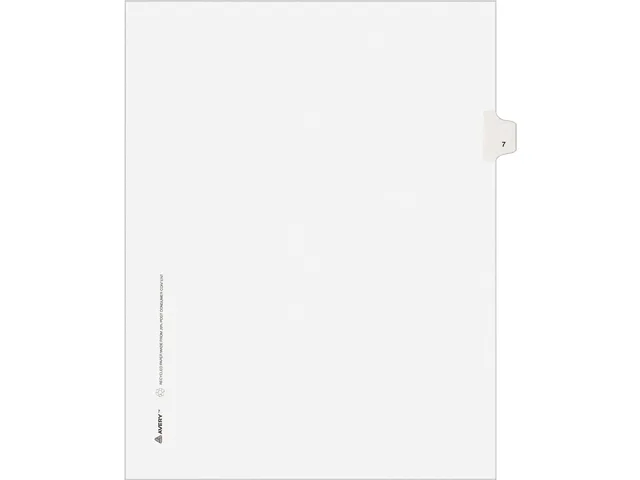 Avery Avery 11917 Legal Side Tab Dividers Letter White 25/Pack — product photo