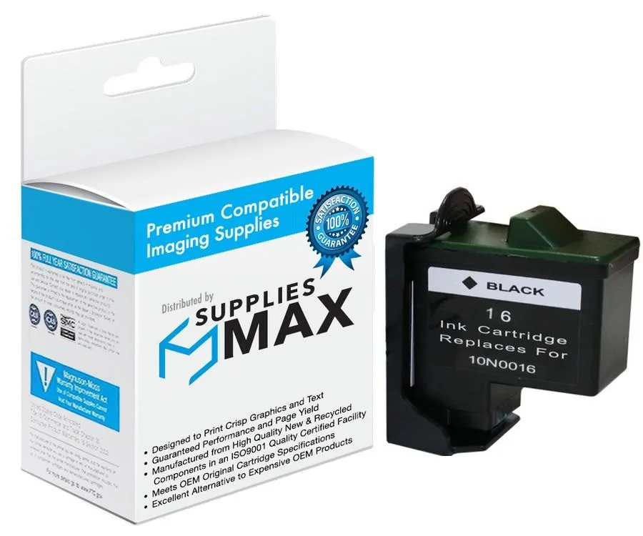 SuppliesMax SuppliesMax Lexmark 10N0016 Black Inkjet Cartridge 410 Pages — product photo