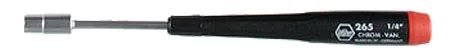 Wiha 26539 precision nutdriver 5/32 inch 60mm black plastic handle red rotating cap