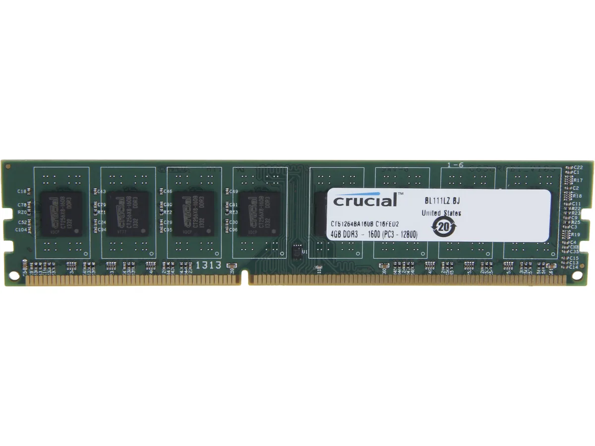 Crucial Crucial CT51264BA160B 4GB DDR3 1600 desktop RAM — product photo
