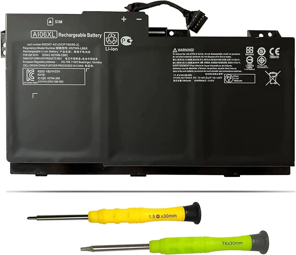 NShi NShi AI06XL 96Wh 6-Cell 11.4V 7860mAh laptop battery — product photo