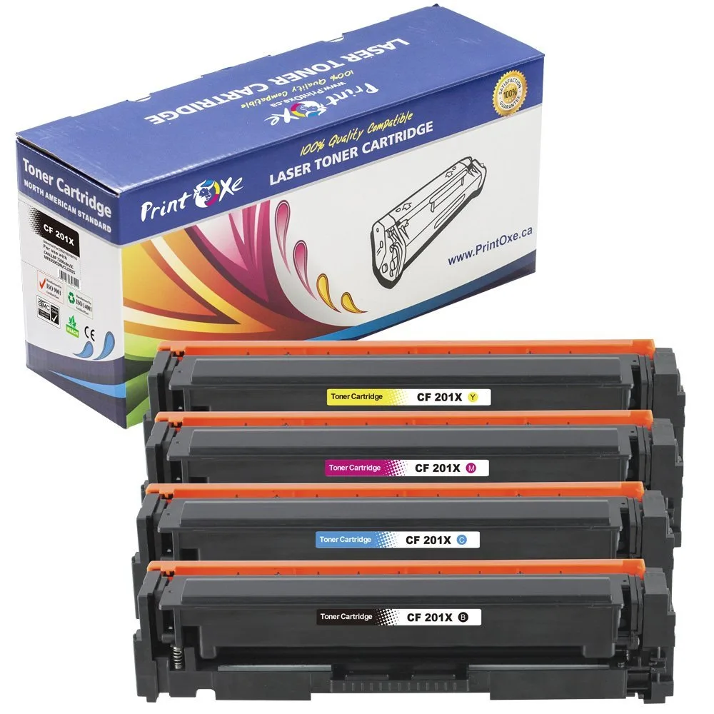 PrintOxe PrintOxe 201X High Yield 4-Pack Toner Cartridges CF400X CF401X CF402X CF403X — product photo