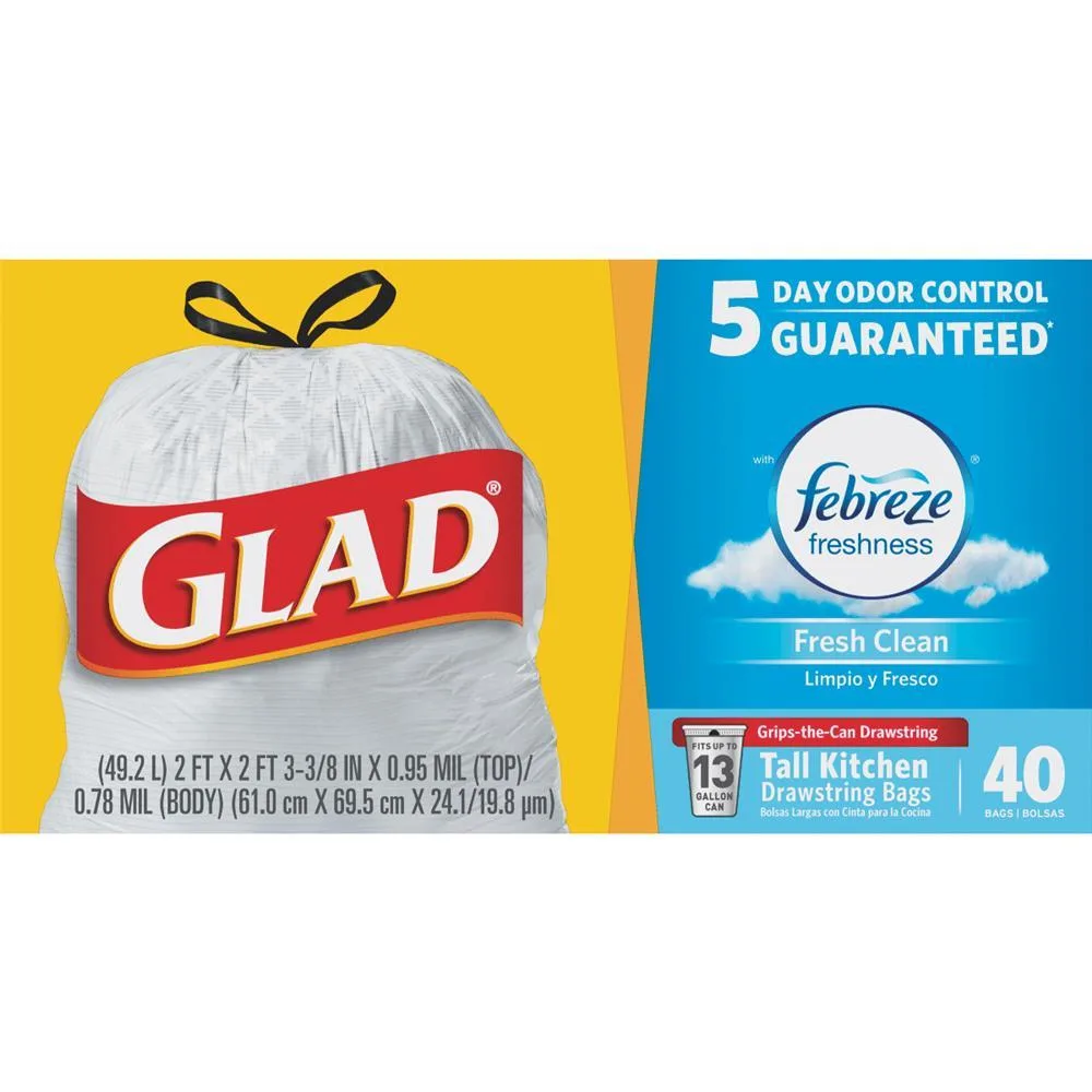 Clorox Clorox 78361 Glad ForceFlex 13 gal 40-count cleaning bags — product photo