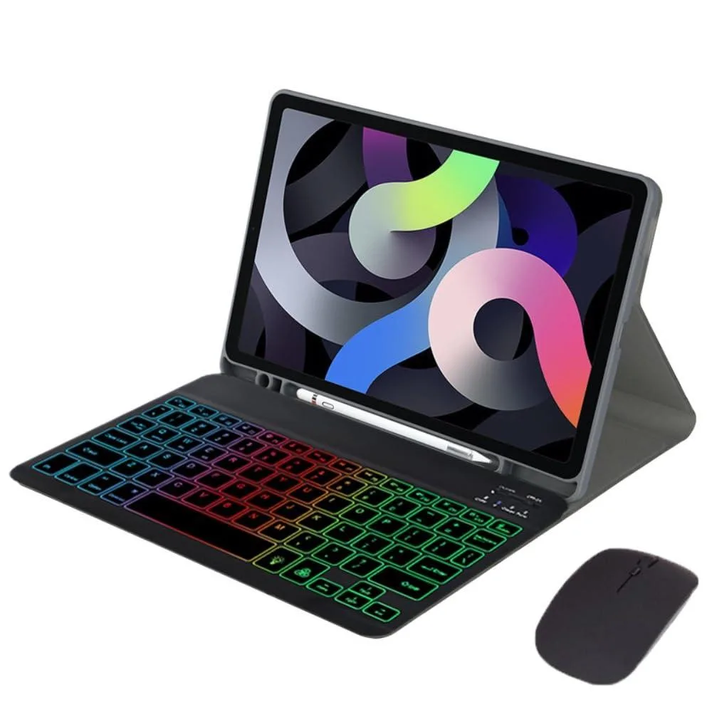 Timoom Timoom Rainbow Backlit Keyboard Case Mouse for Galaxy Tab A7 10.4 2020/2022 Black — product photo