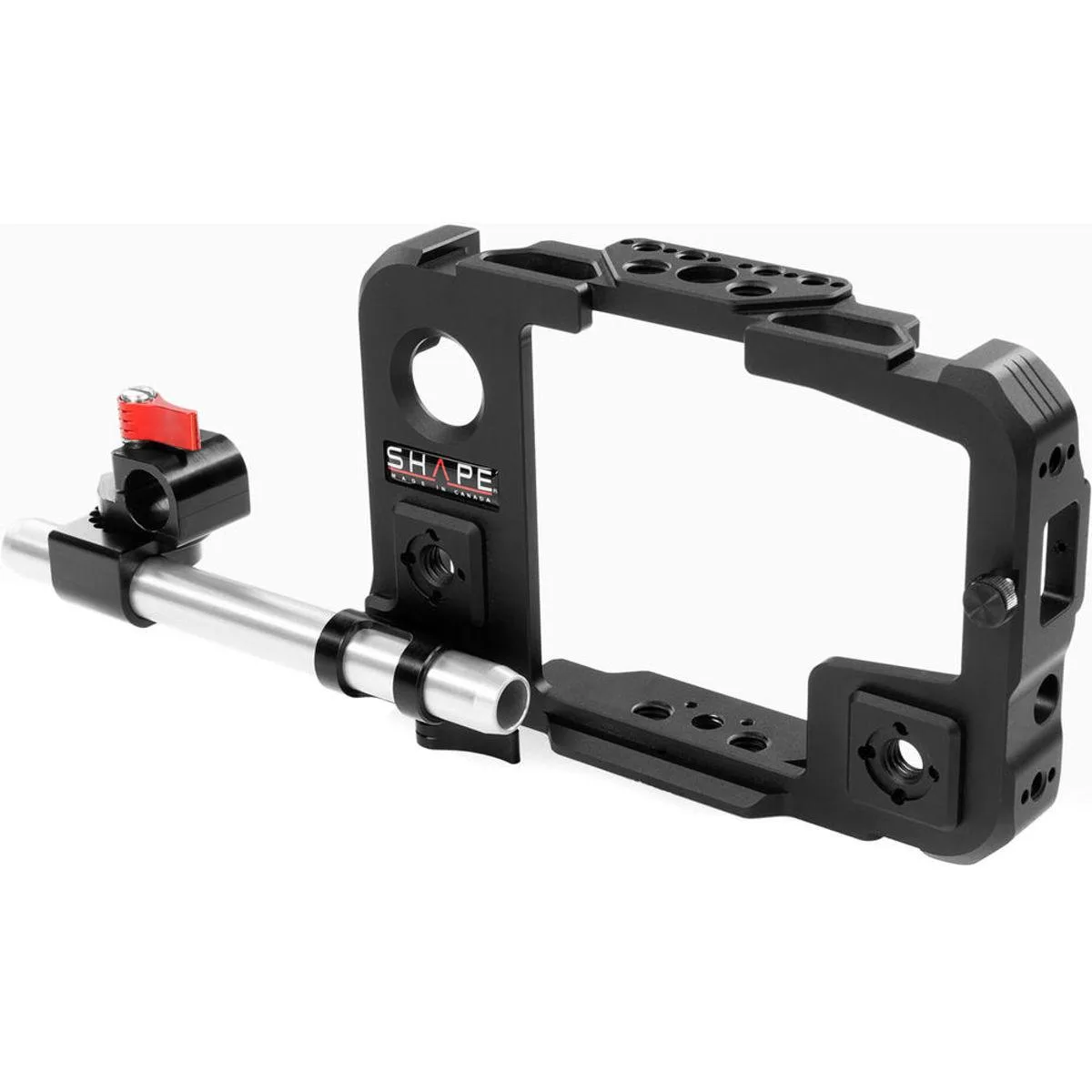 Shape wlb Inc. Shape wlb Inc. Cage for Atomos Shinobi Monitor with 15mm LW Clamp, Swivel 15mm Rod Clamp and 15mm 6" Rod — product photo