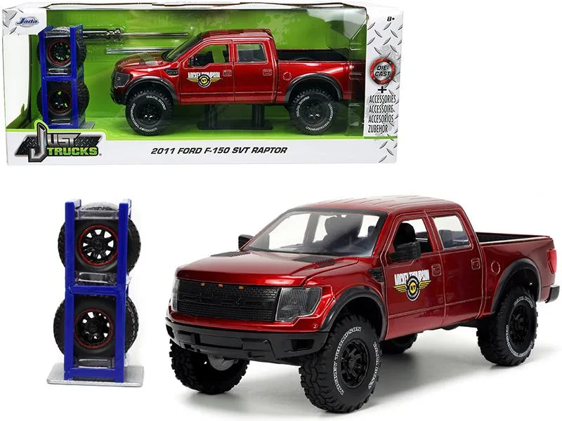 Jada Jada 2011 Ford F-150 SVT Raptor 1/24 Diecast Candy Red Metallic Mickey Thompson Edition — product photo