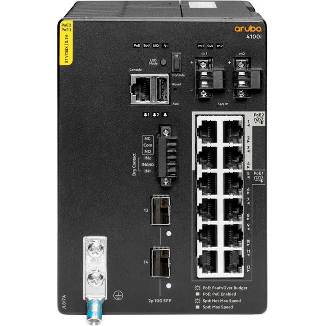 HP HP Aruba CX 4100i JL817A 12-port network switch — product photo
