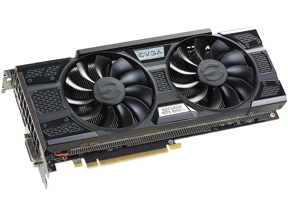 EVGA EVGA GeForce GTX 1050 Ti FTW Gaming 04G-P4-6258-KR 4GB GDDR5 graphics card — product photo