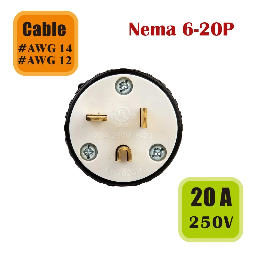 TeKit TeKit 6-20P Rose Gold power extension cord 20A 250V 60Hz — product photo