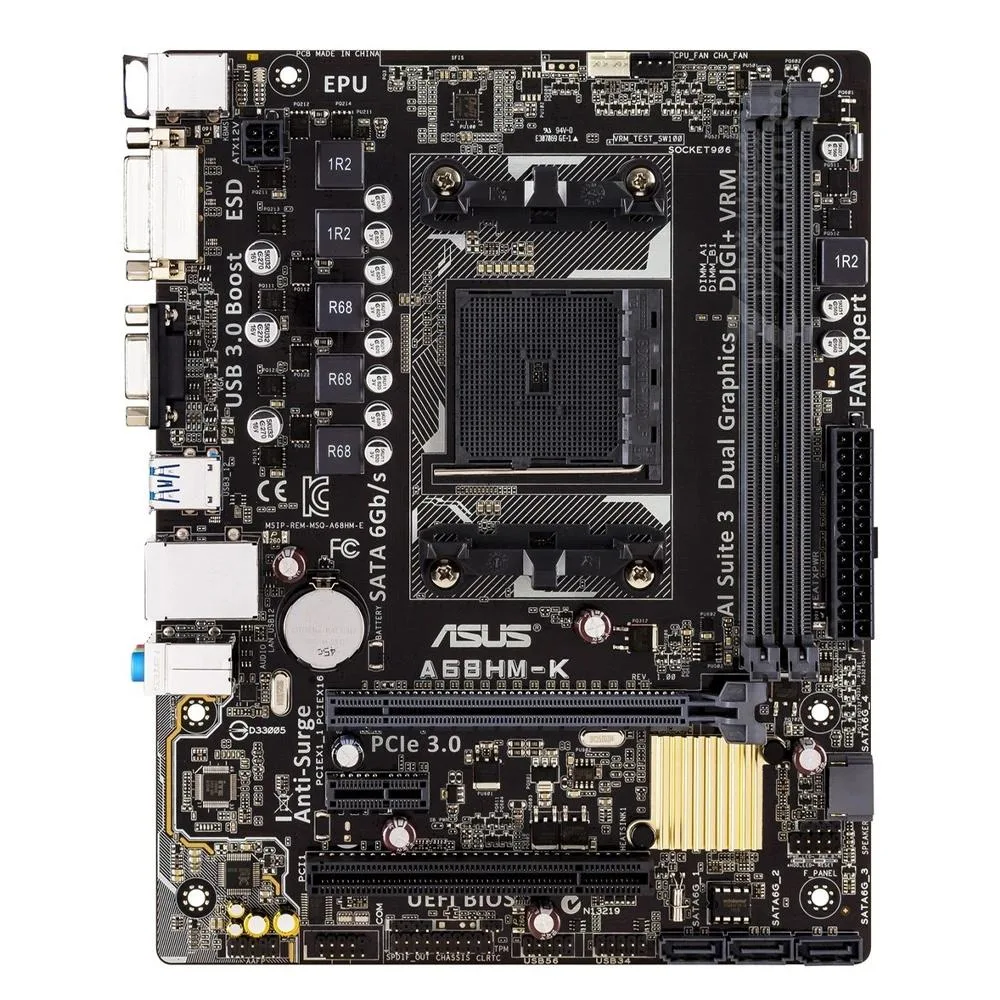 ASUS ASUS A68HM-K AMD A68H DDR3 32GB Micro ATX Motherboard — product photo