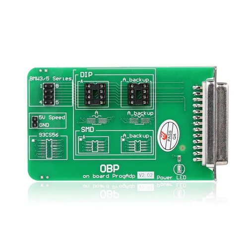 Small rectangular electronic adapter with connector pins, matte finish