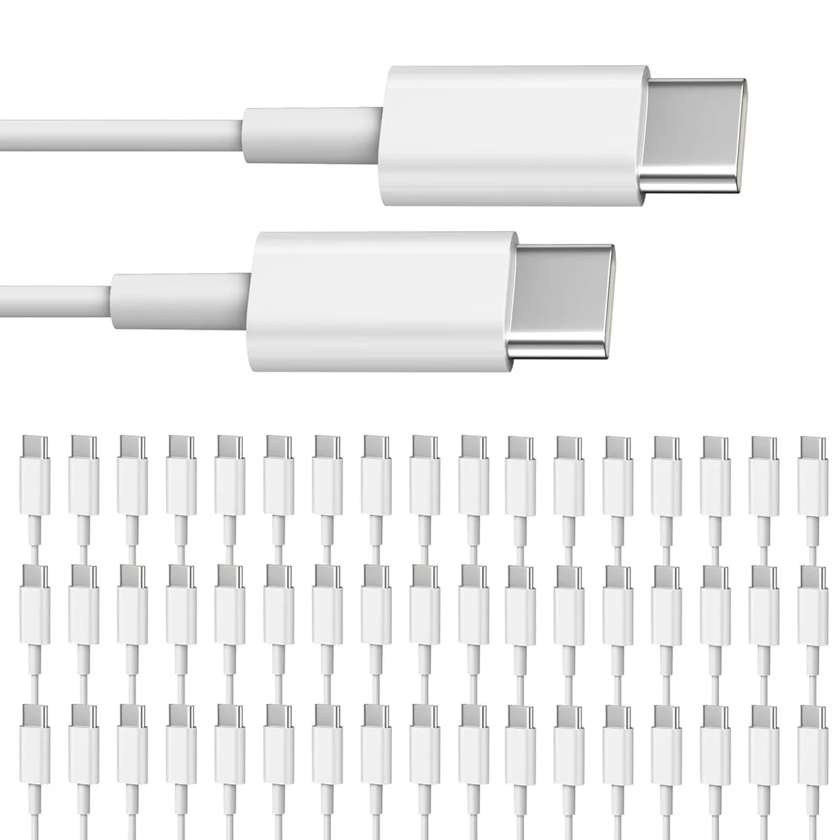 BFKK BFKK USB C to USB C Cable 3ft 20W PD 50-Pack White — product photo