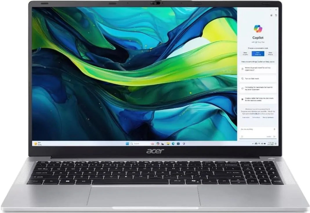 Acer America Acer America Aspire AL15-33P-32XP laptop Intel N350 8GB 128GB 15.6" Silver — product photo