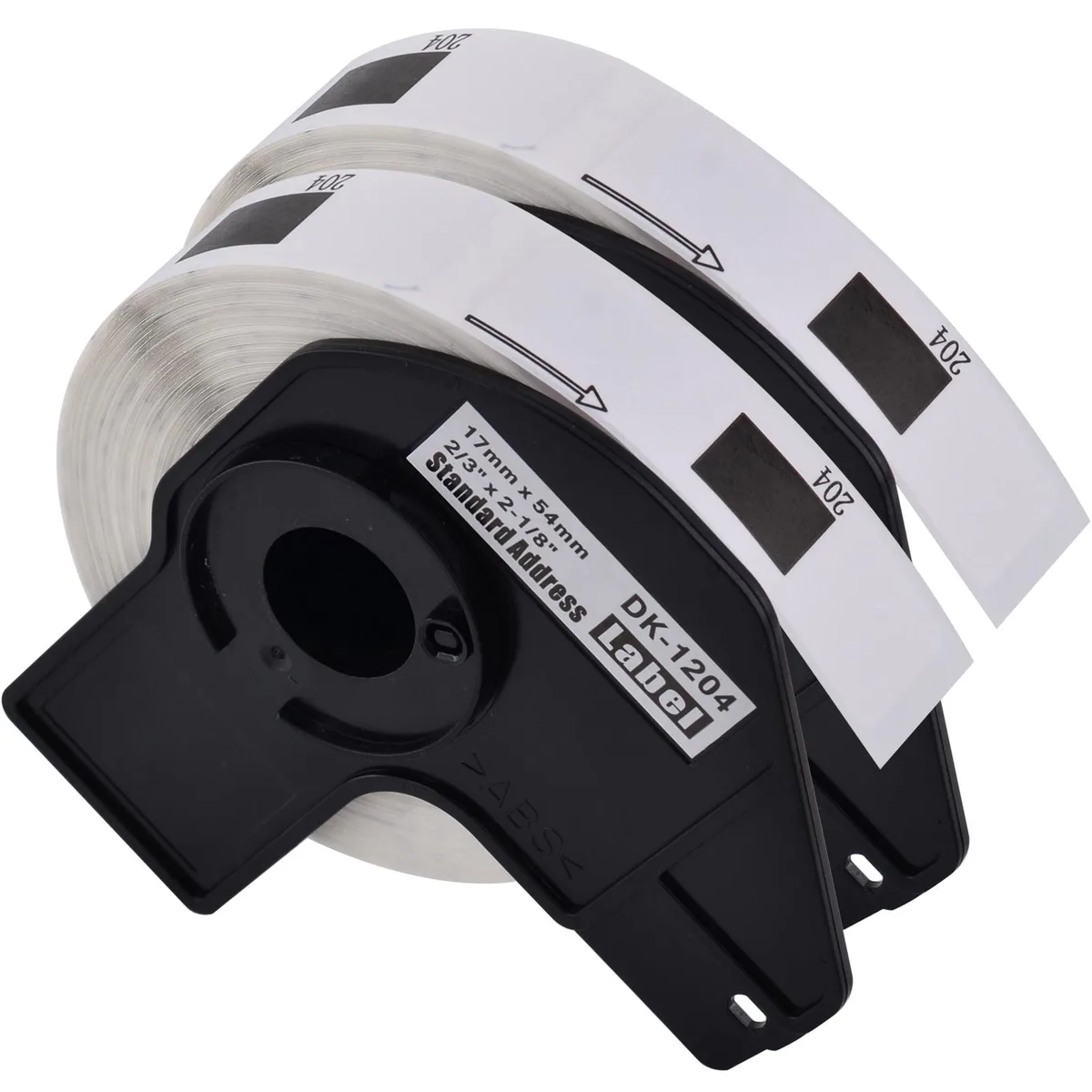 GREENCYCLE GREENCYCLE DK-1204 labels 2/3" x 2-1/8" 2 rolls 400/roll with cartridge frame — product photo