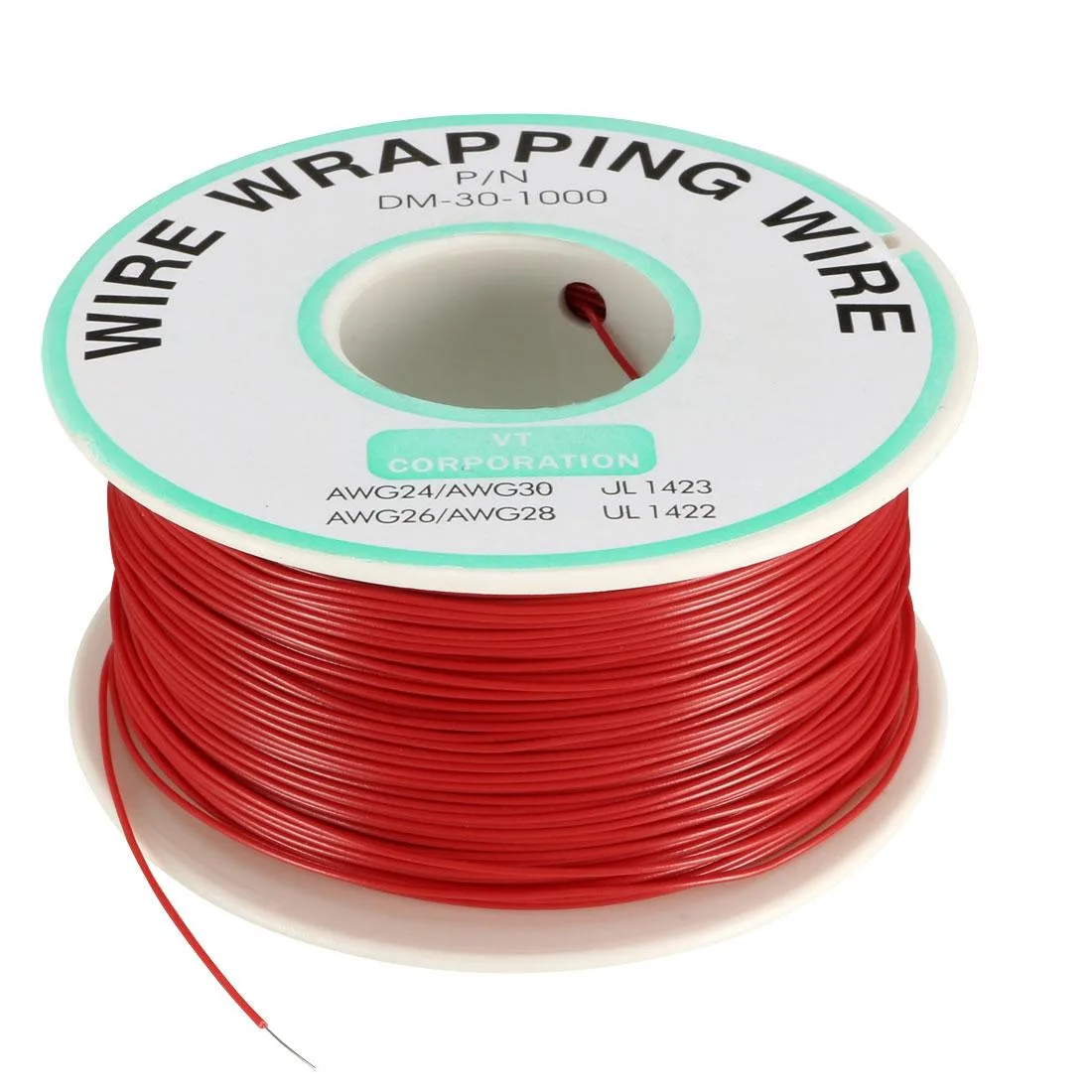 Unique-Bargains Unique-Bargains 30 AWG Tin-Plated Copper Wrapping Wire Red 650ft — product photo