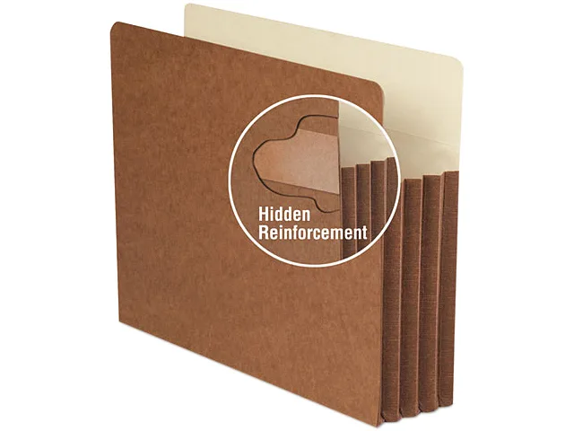 Smead Smead 73380 file folder, 3.5" expansion, letter, Redrope, 10/box — product photo