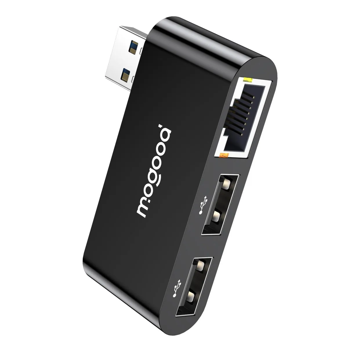 MOGOOD USB Type A Gigabit LAN Adapter with 2 USB 2.0 Ports — product photo